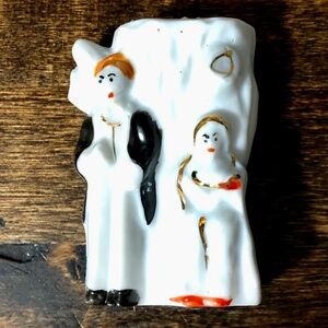 Vintage Toothpick Holder Groom Bride Tree, Mini-Vase Made In Japan